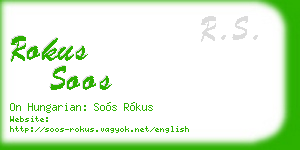 rokus soos business card