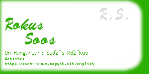 rokus soos business card